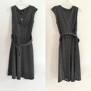 Alyin Paige Geometric Print belted Dress